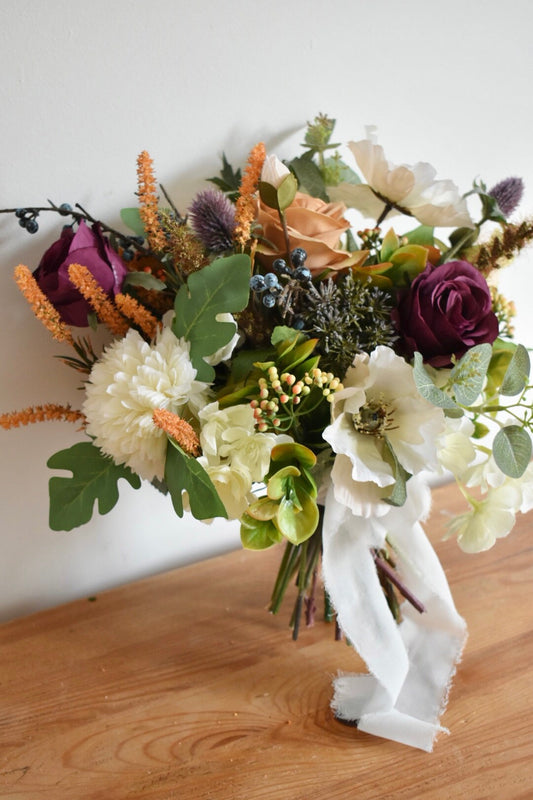 Colourful woodland bouquet