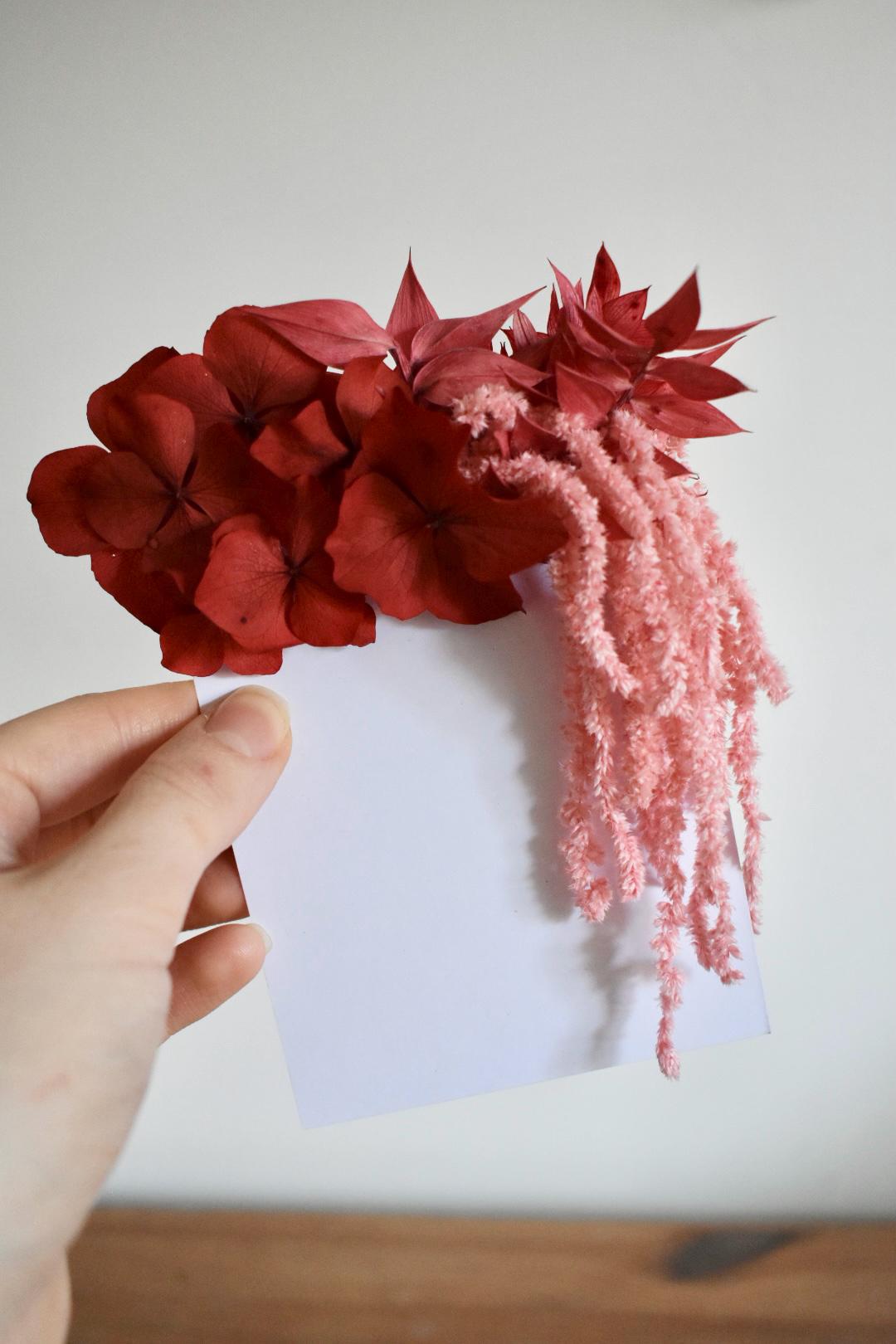 Red and pink pocket boutonniere