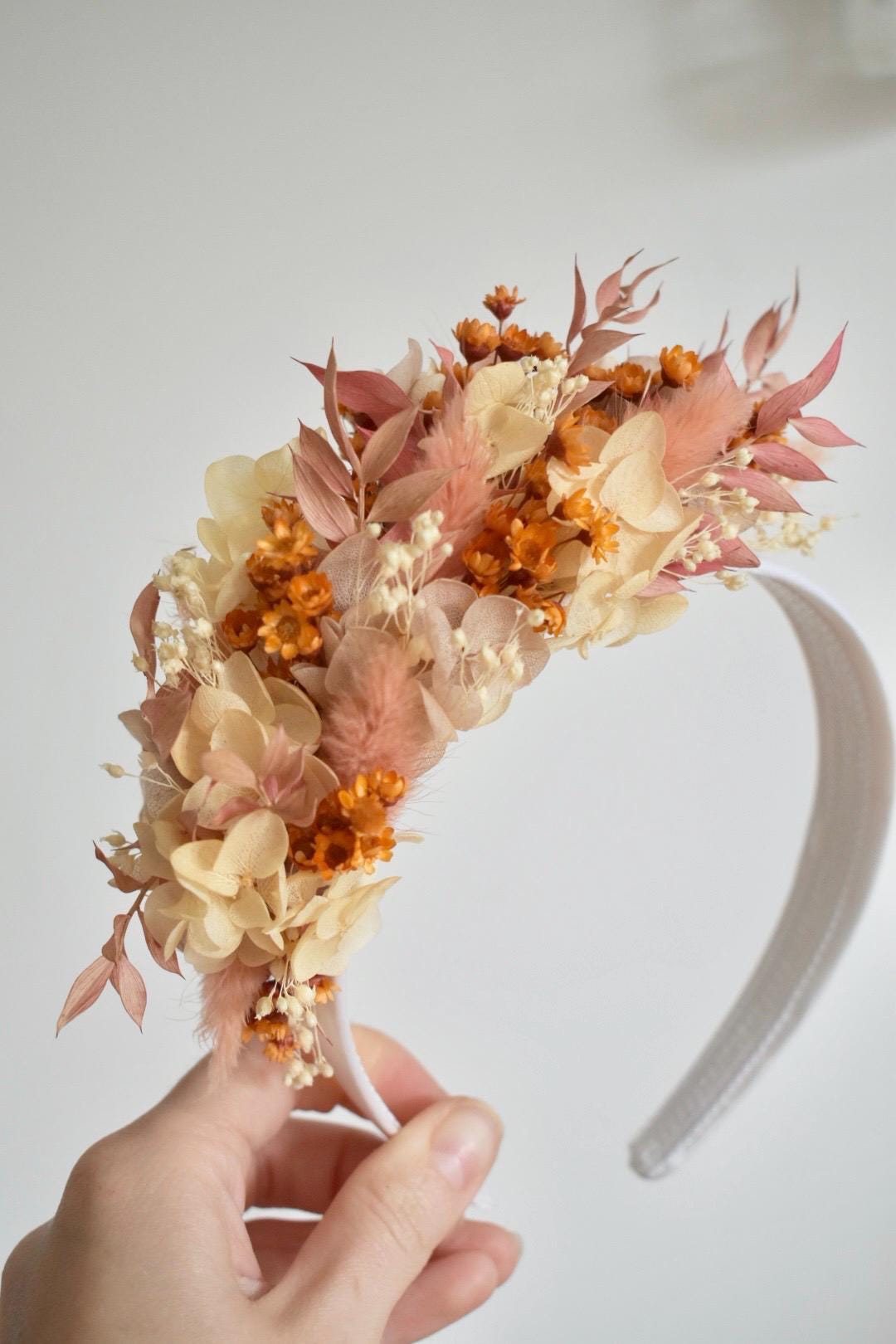 Orange and pink headband