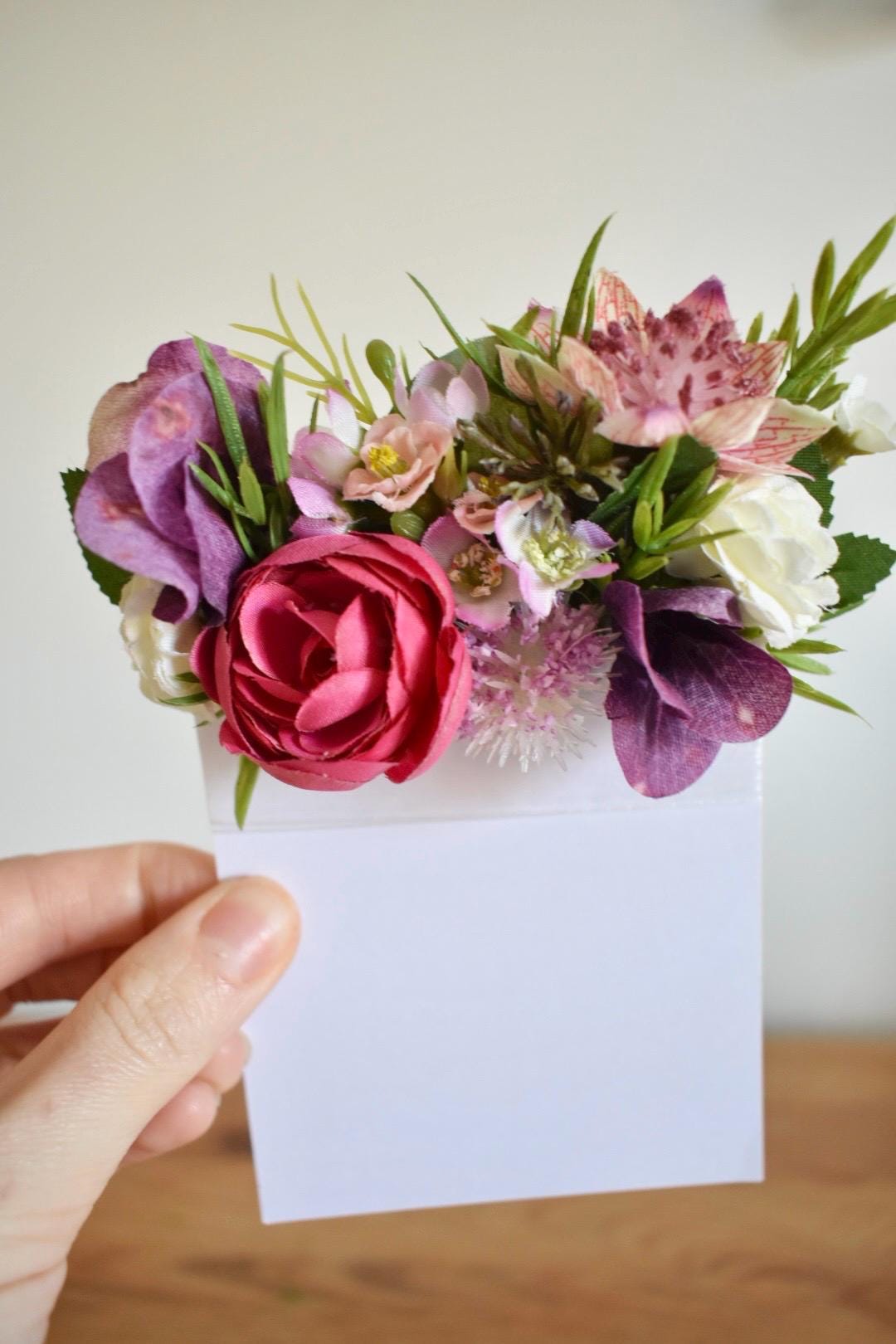 Pink wildflower pocket boutonniere