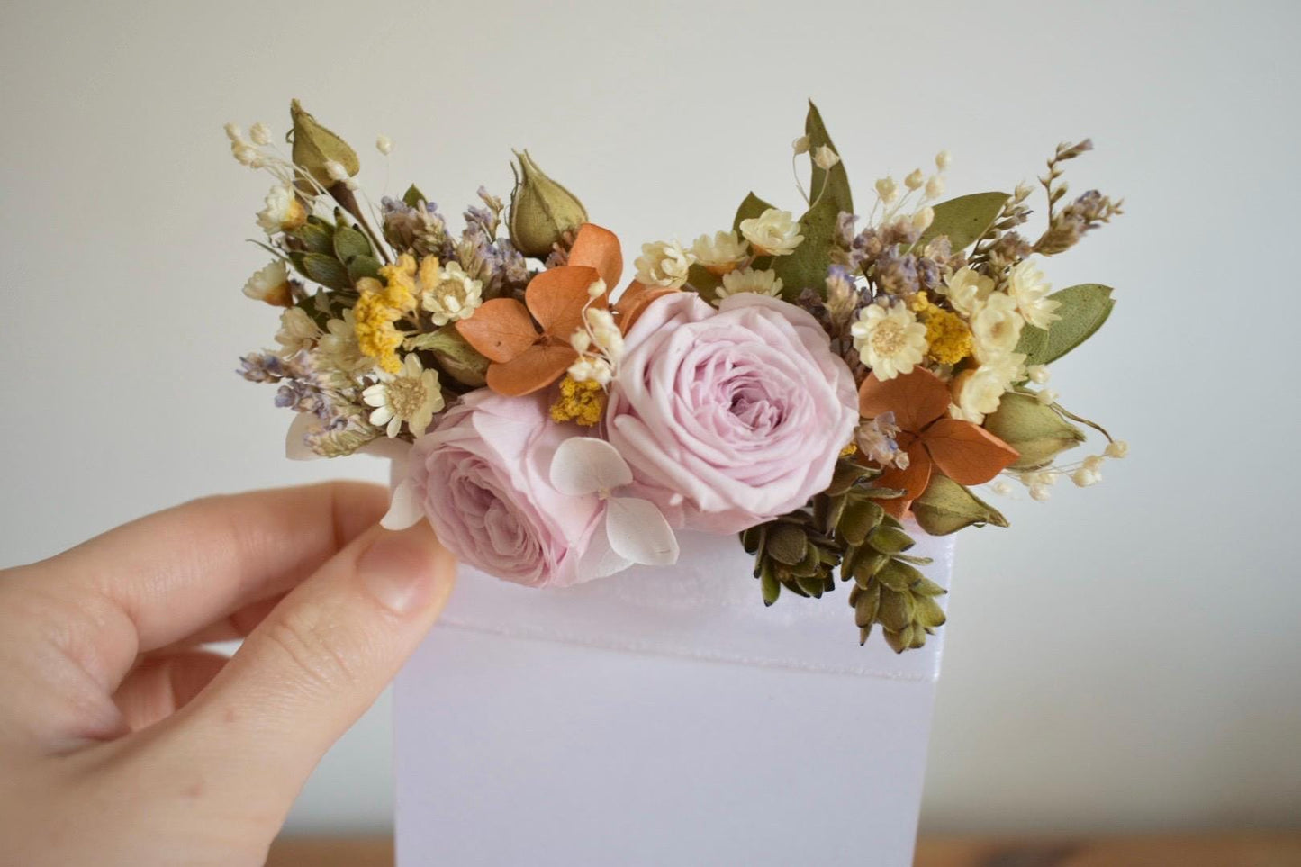 Pink rose mixed pocket boutonniere