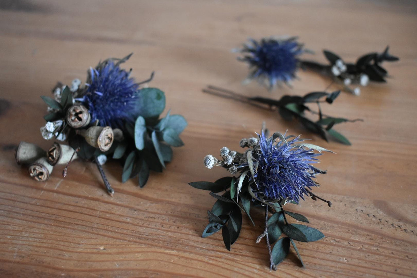 Large thistle boutonniere