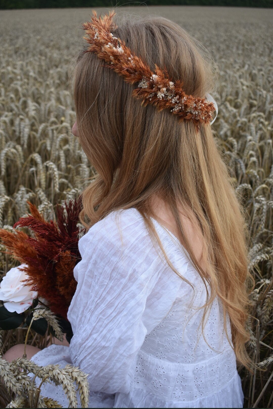 Pampas crown in orange