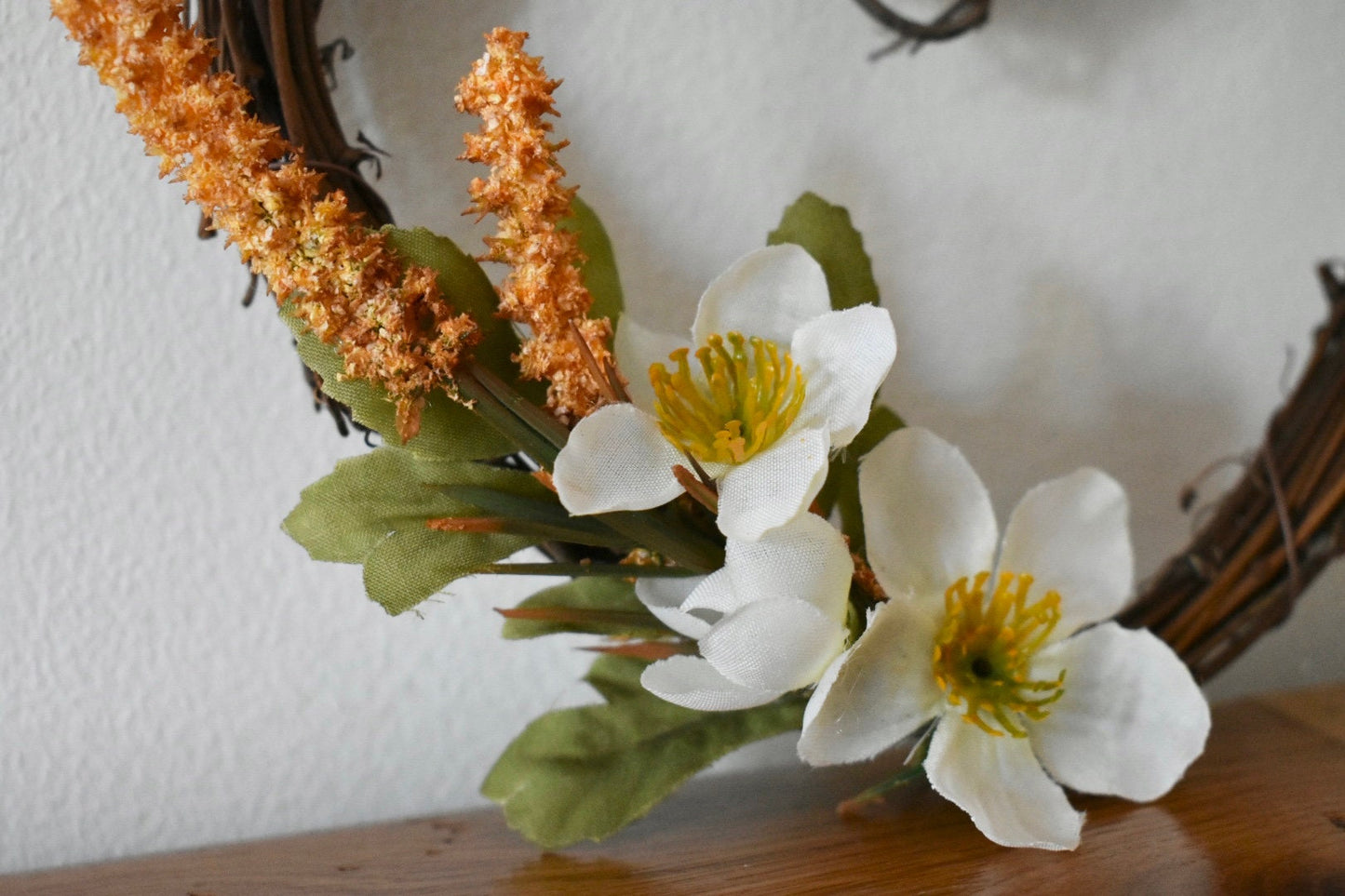 Floral heart, autumn decor, wall decoration
