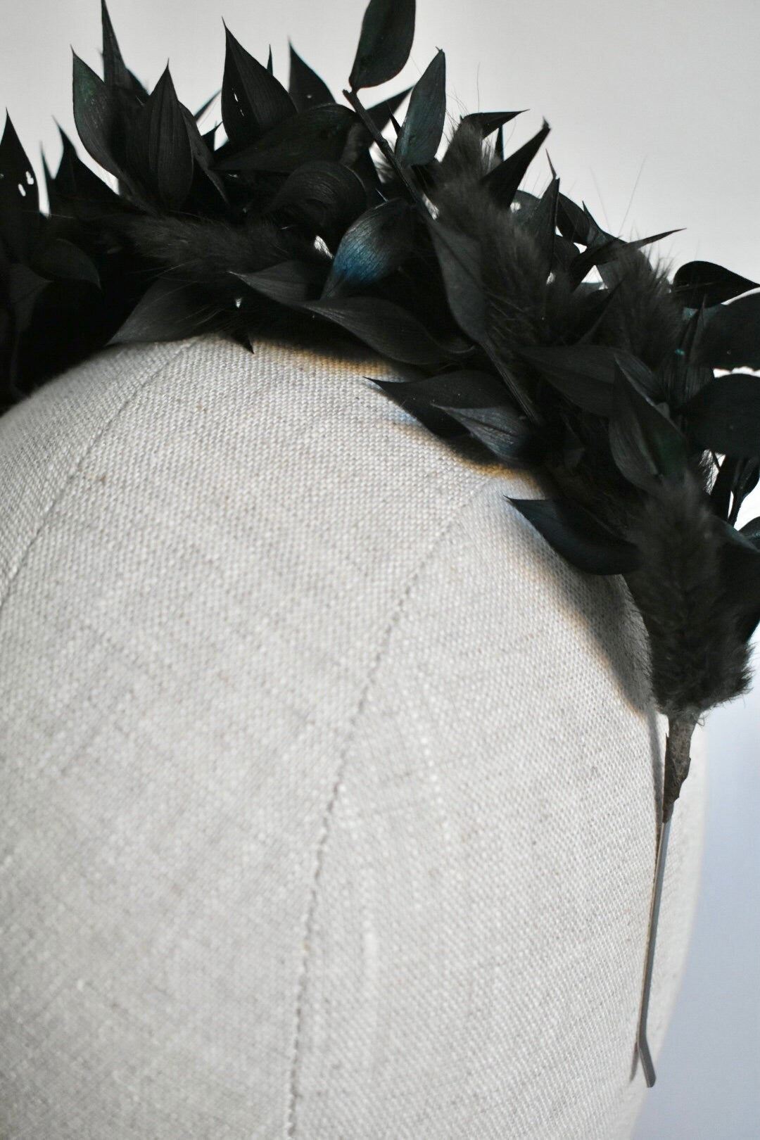 Dark foliage headband