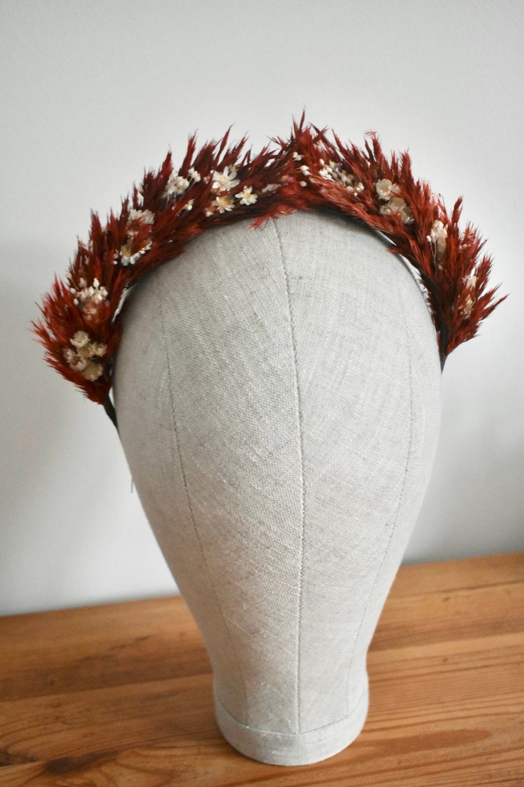 Pampas headband in red