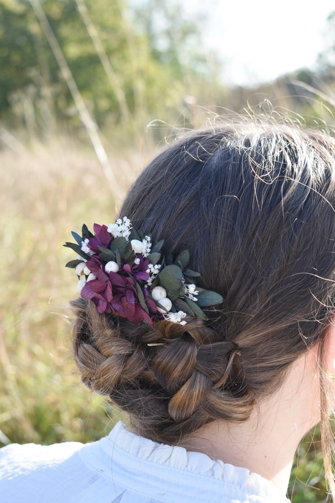 Hydrangea comb in plum
