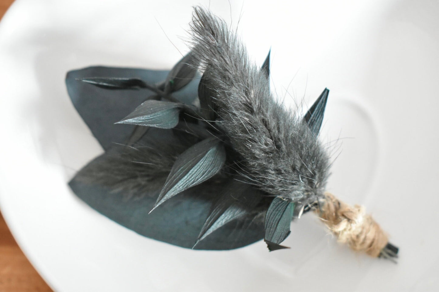 Dark foliage boutonniere