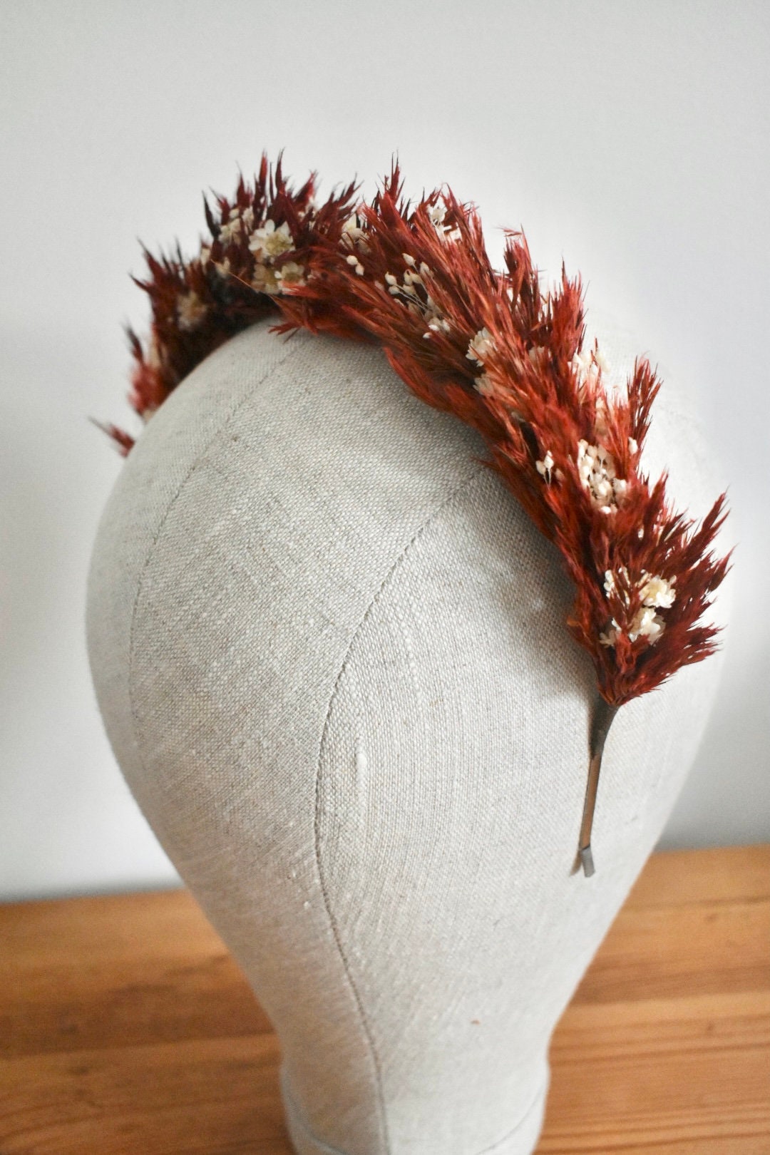 Pampas headband in red