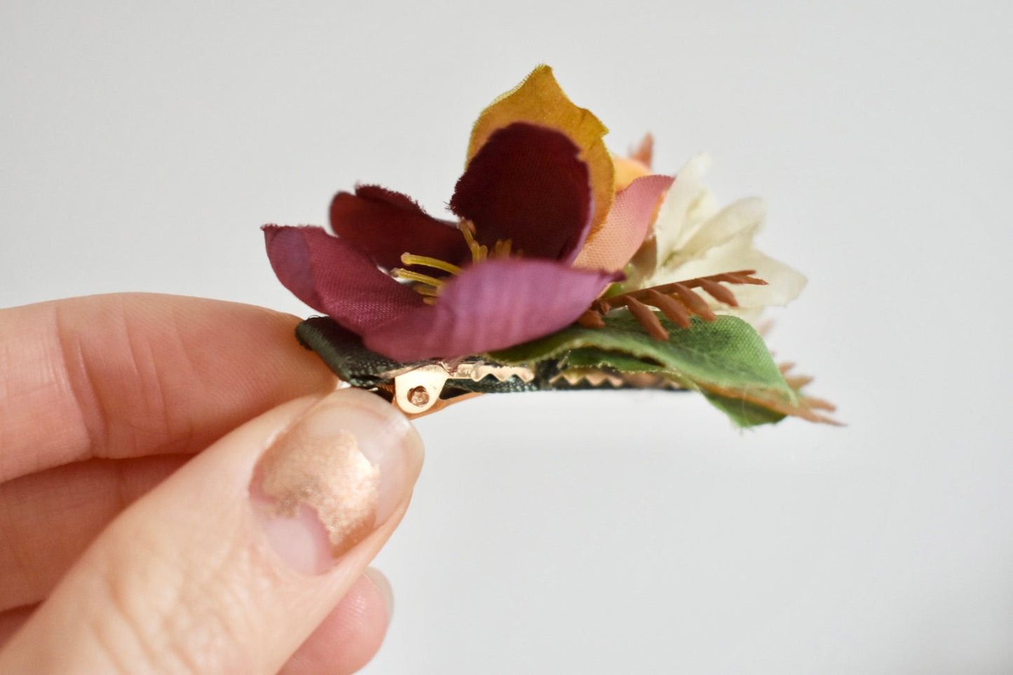 Autumn blossom hair clip