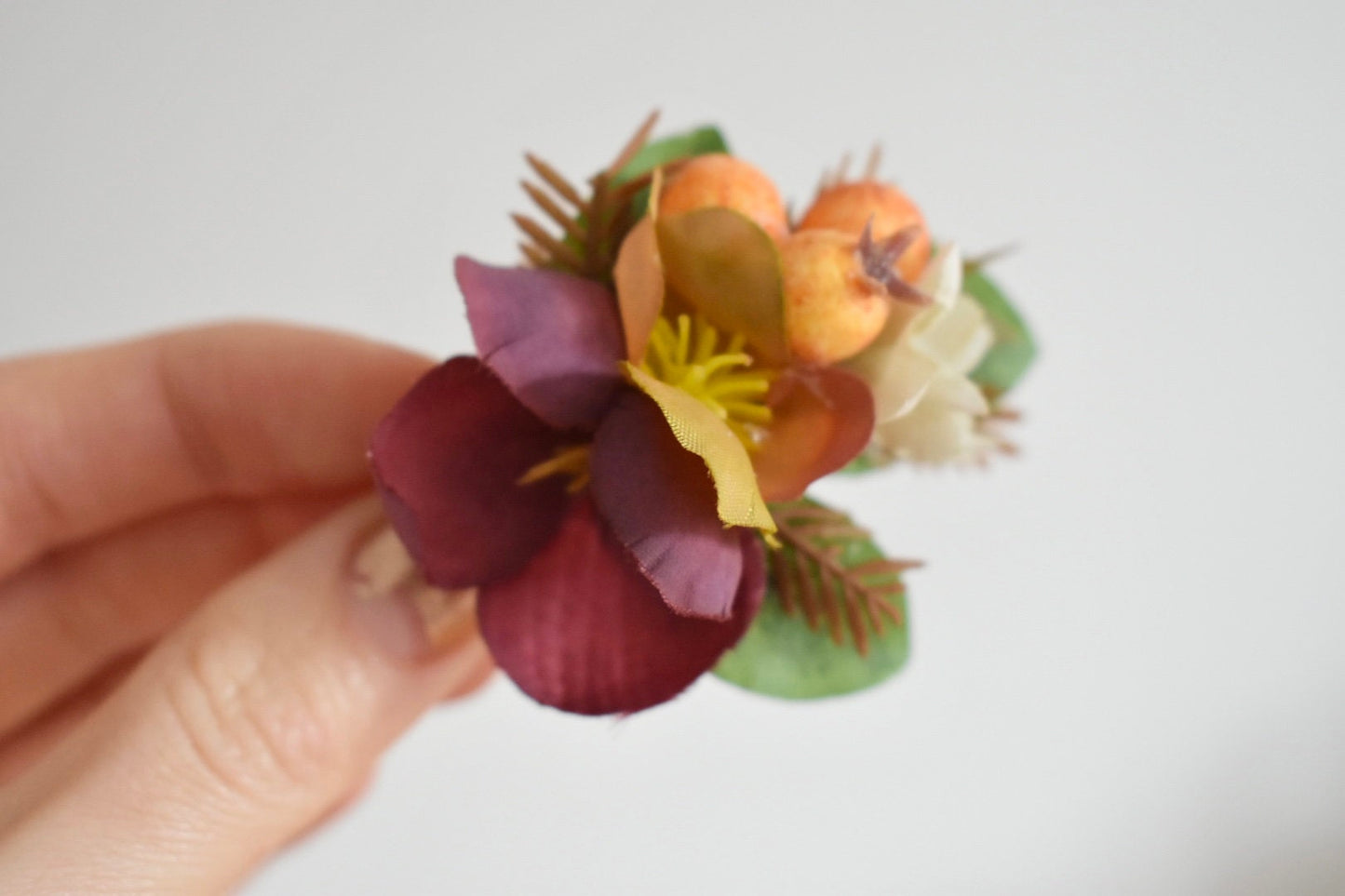 Autumn blossom hair clip