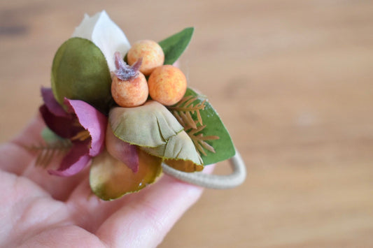 Autumn blossom hair tie