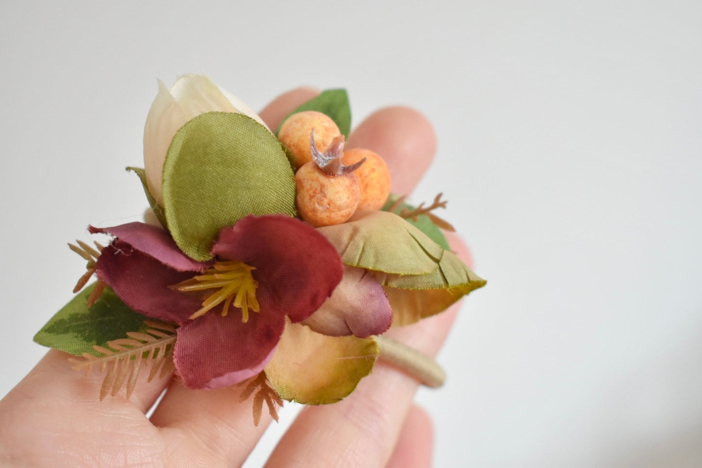 Autumn blossom hair tie