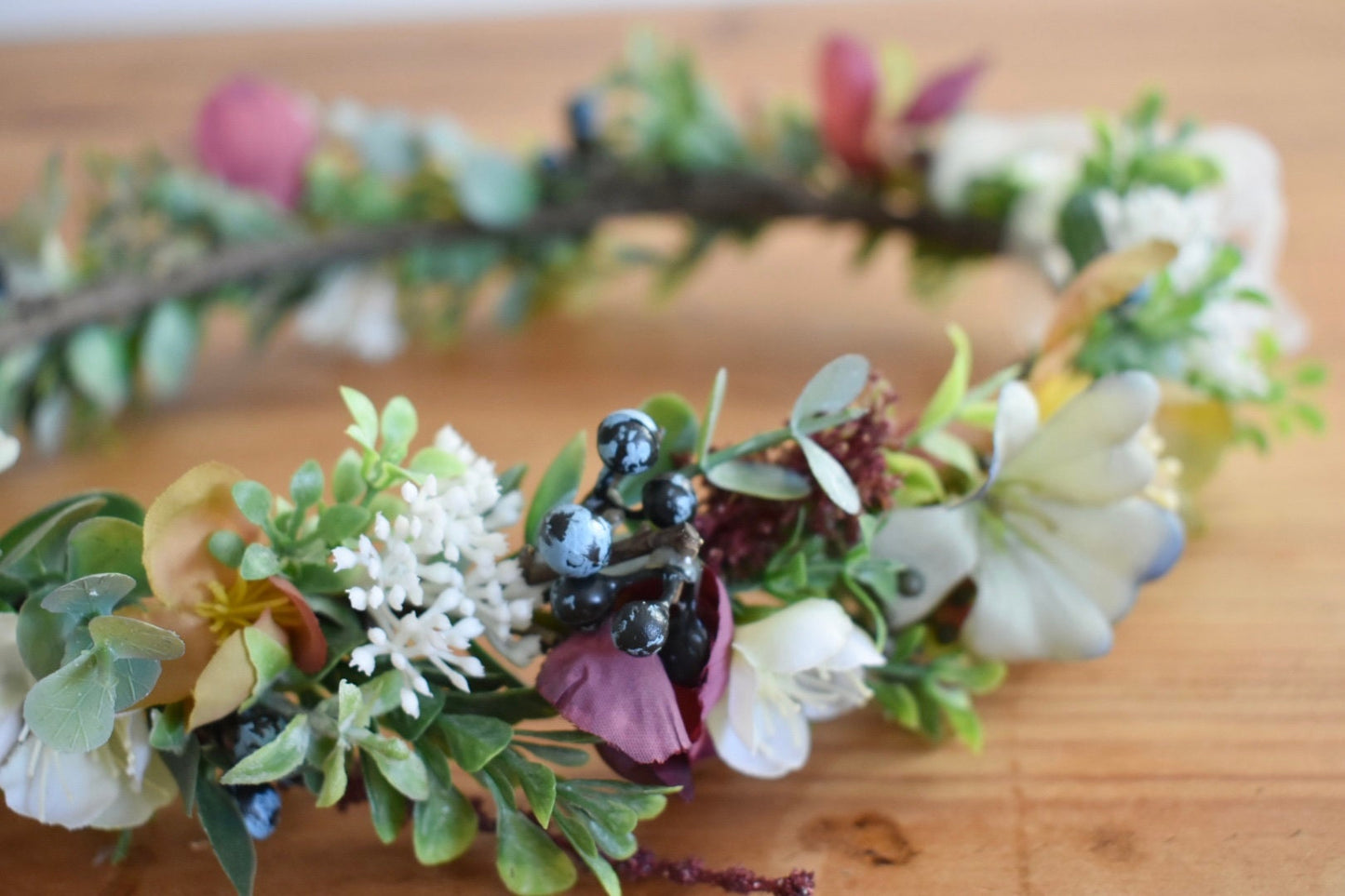 Autumn blossom crown