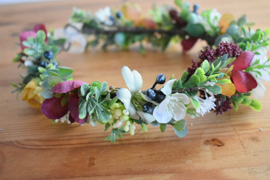 Autumn blossom crown