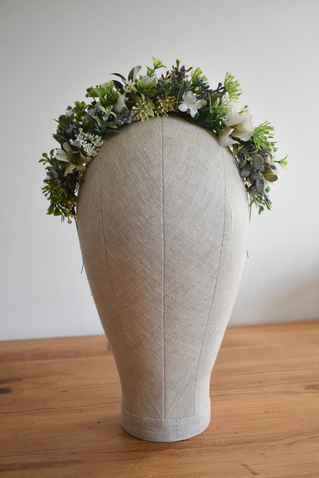Purple and foliage headband