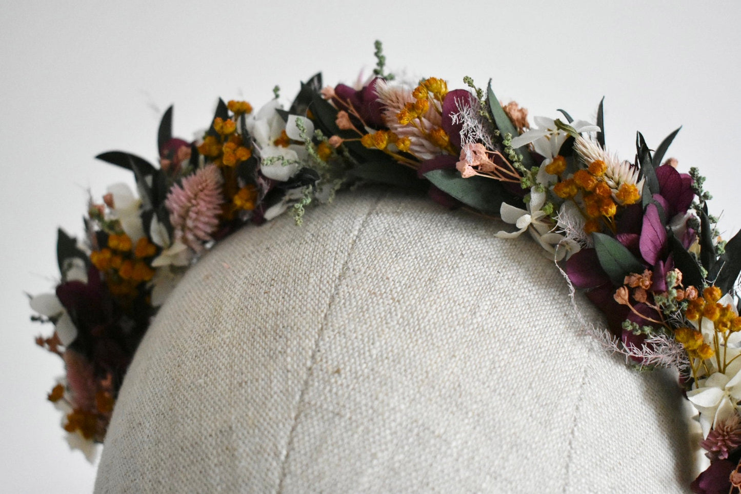 Plum and pink headband