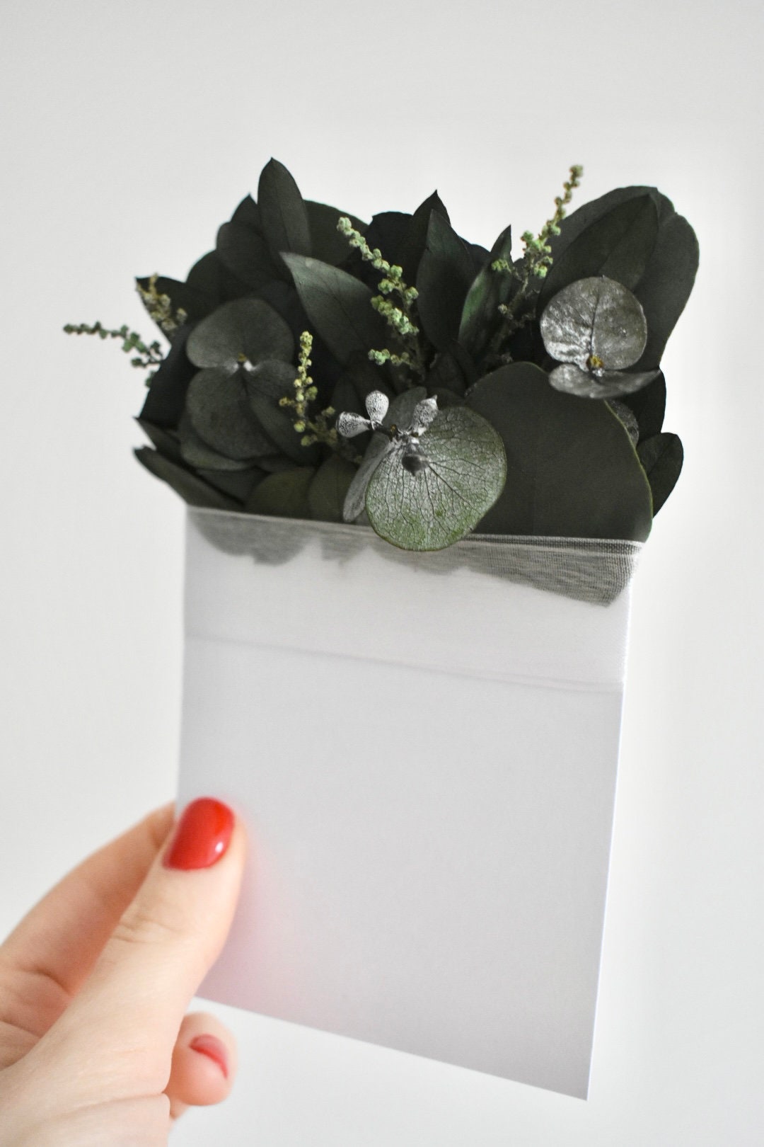 Eucalyptus pocket boutonniere