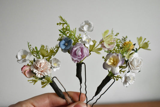 Dreamy summer florals hair pins