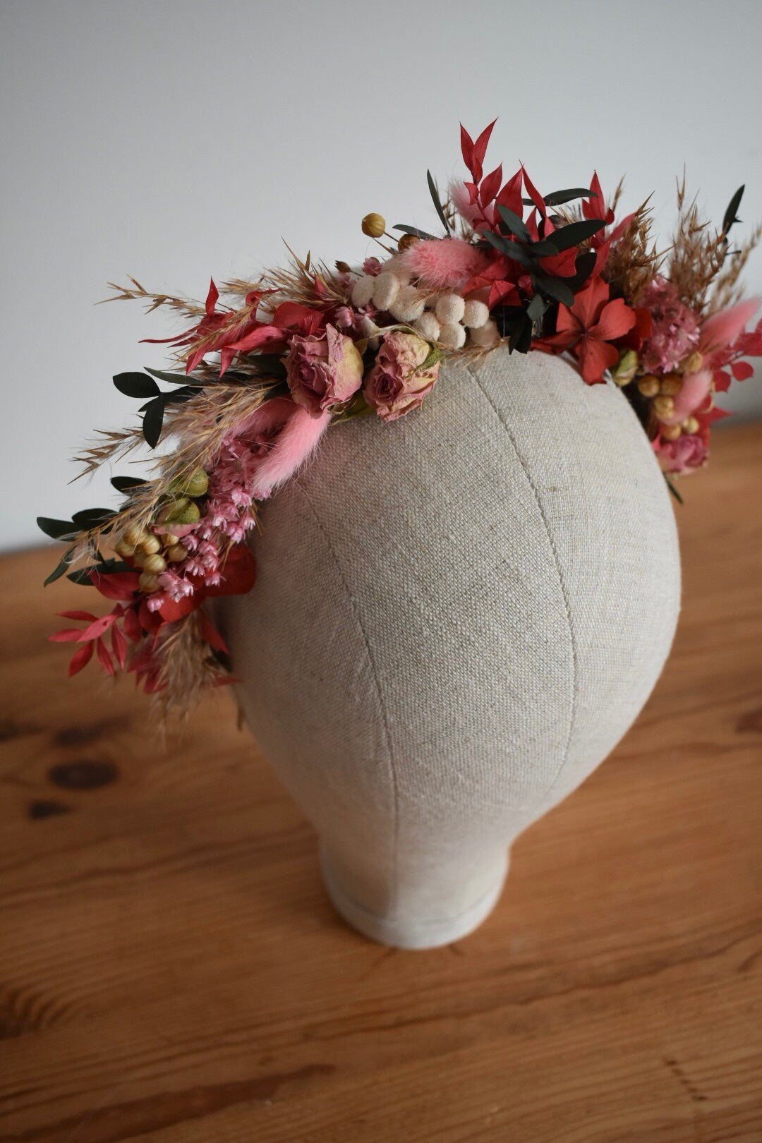 Pink and red statement headband