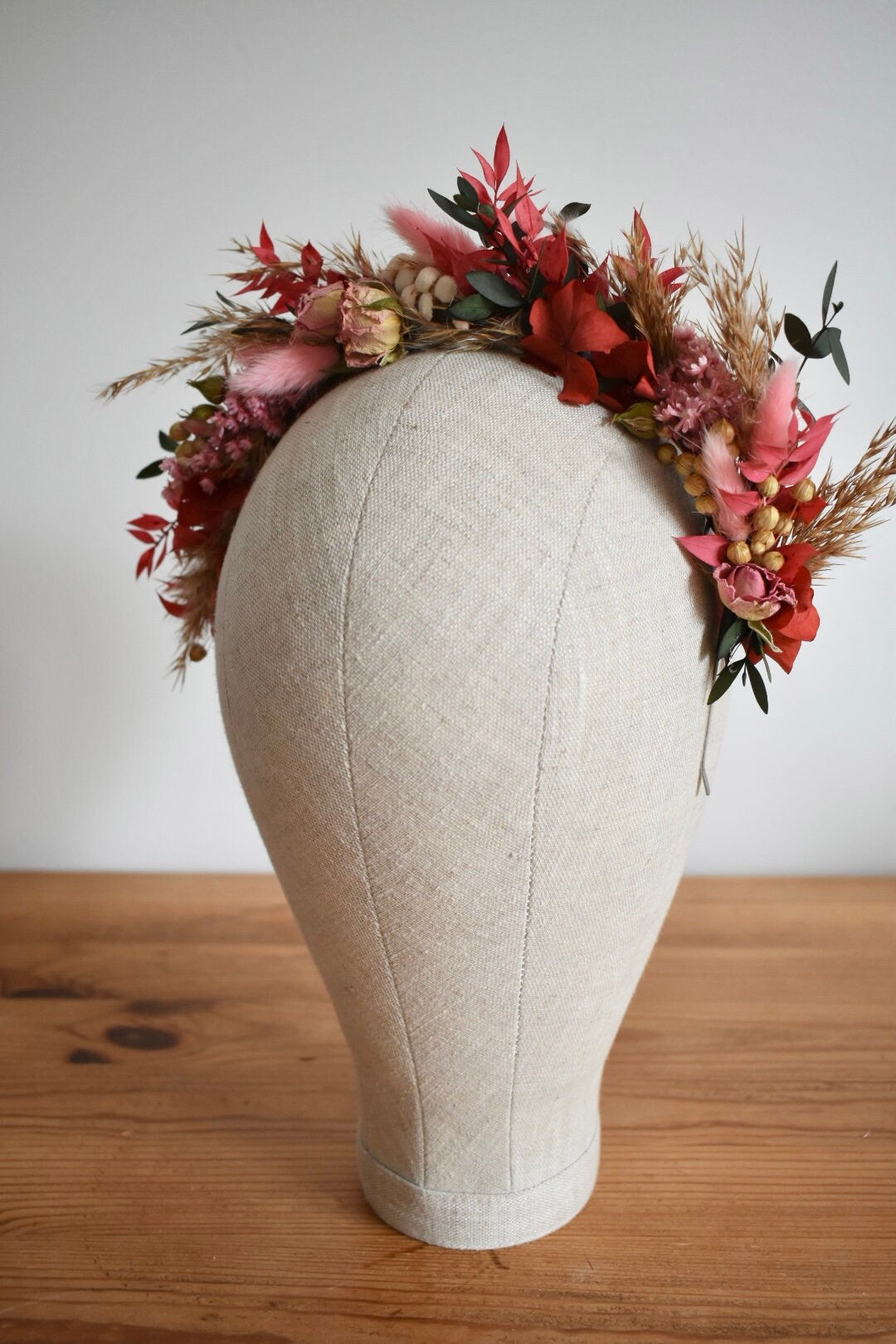 Pink and red statement headband