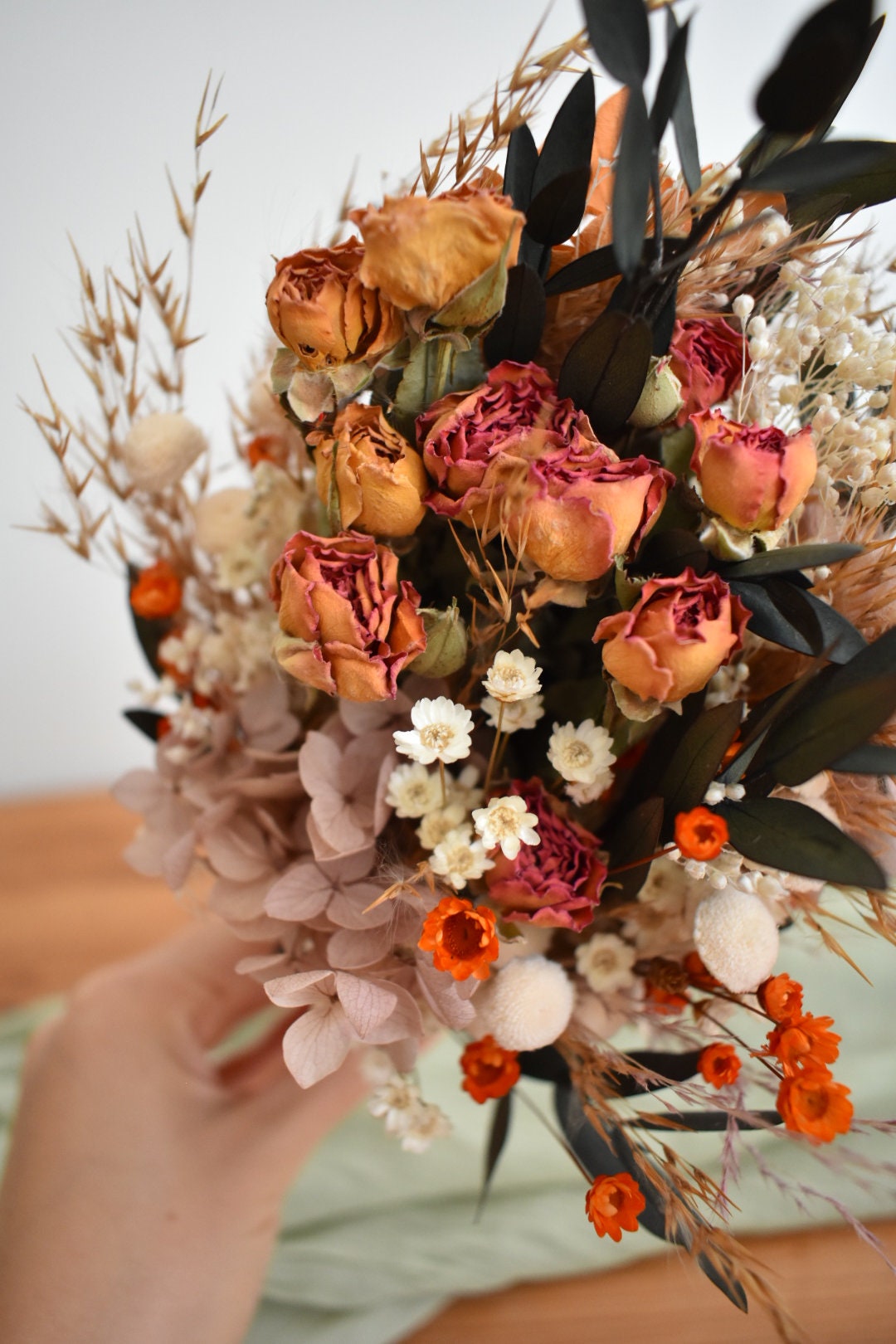 Autumn dried flower bouquet