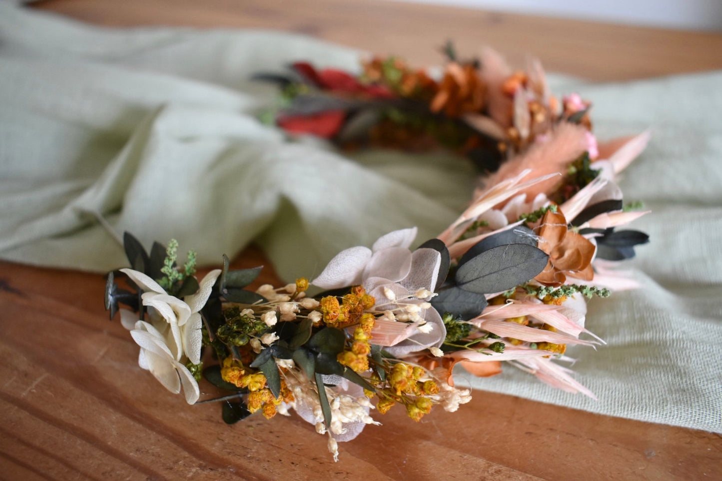Red, orange and yellow ombre headband