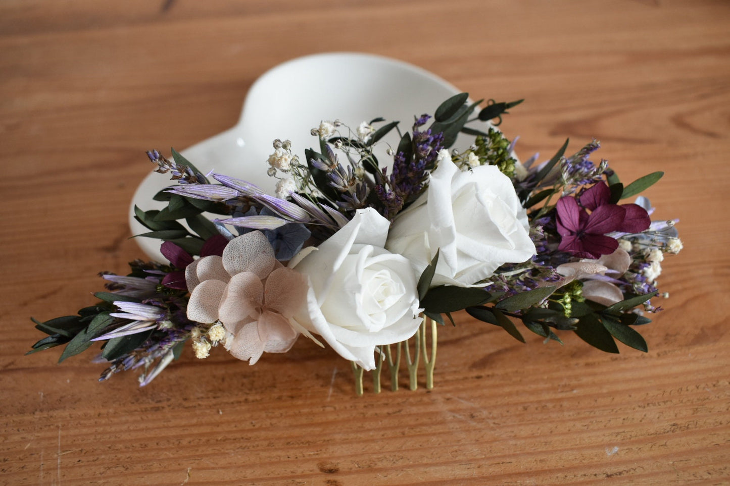 Large summer florals hair comb