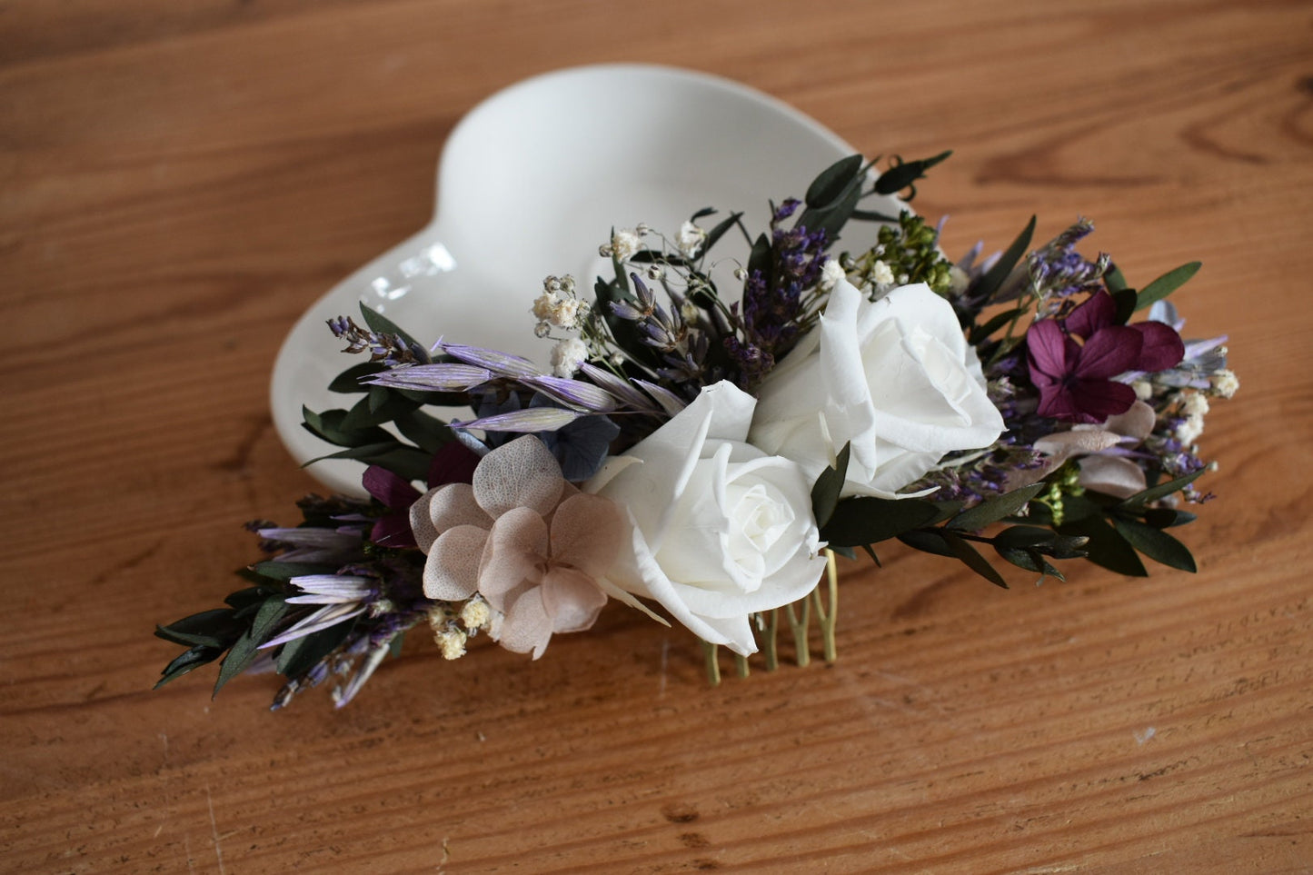 Large summer florals hair comb