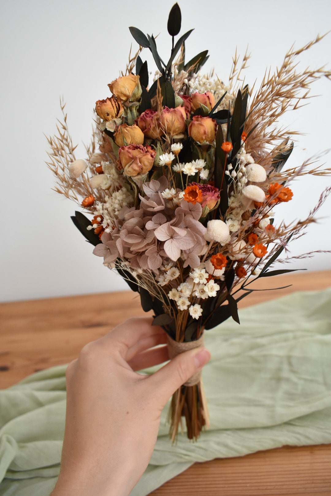 Autumn dried flower bouquet