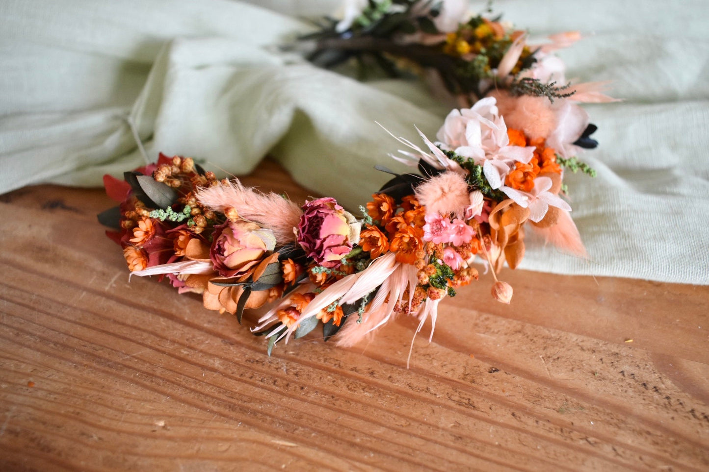 Red, orange and yellow ombre headband