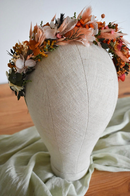 Red, orange and yellow ombre headband
