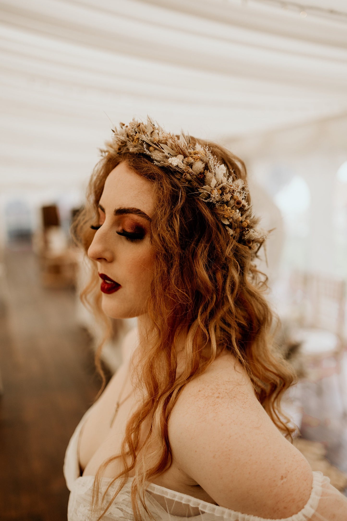Large dried flower full crown