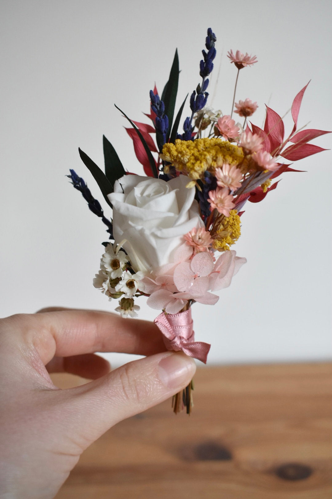 Large colourful boutonniere