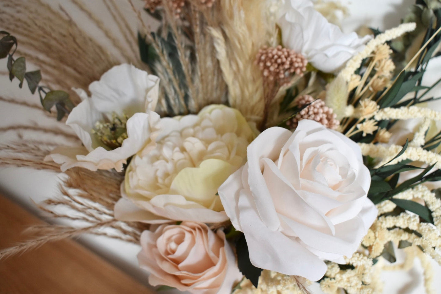 Neutral boho flower bouquet