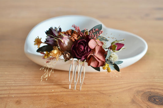 Wild Autumn: Mulled Wine Petite Hair Comb