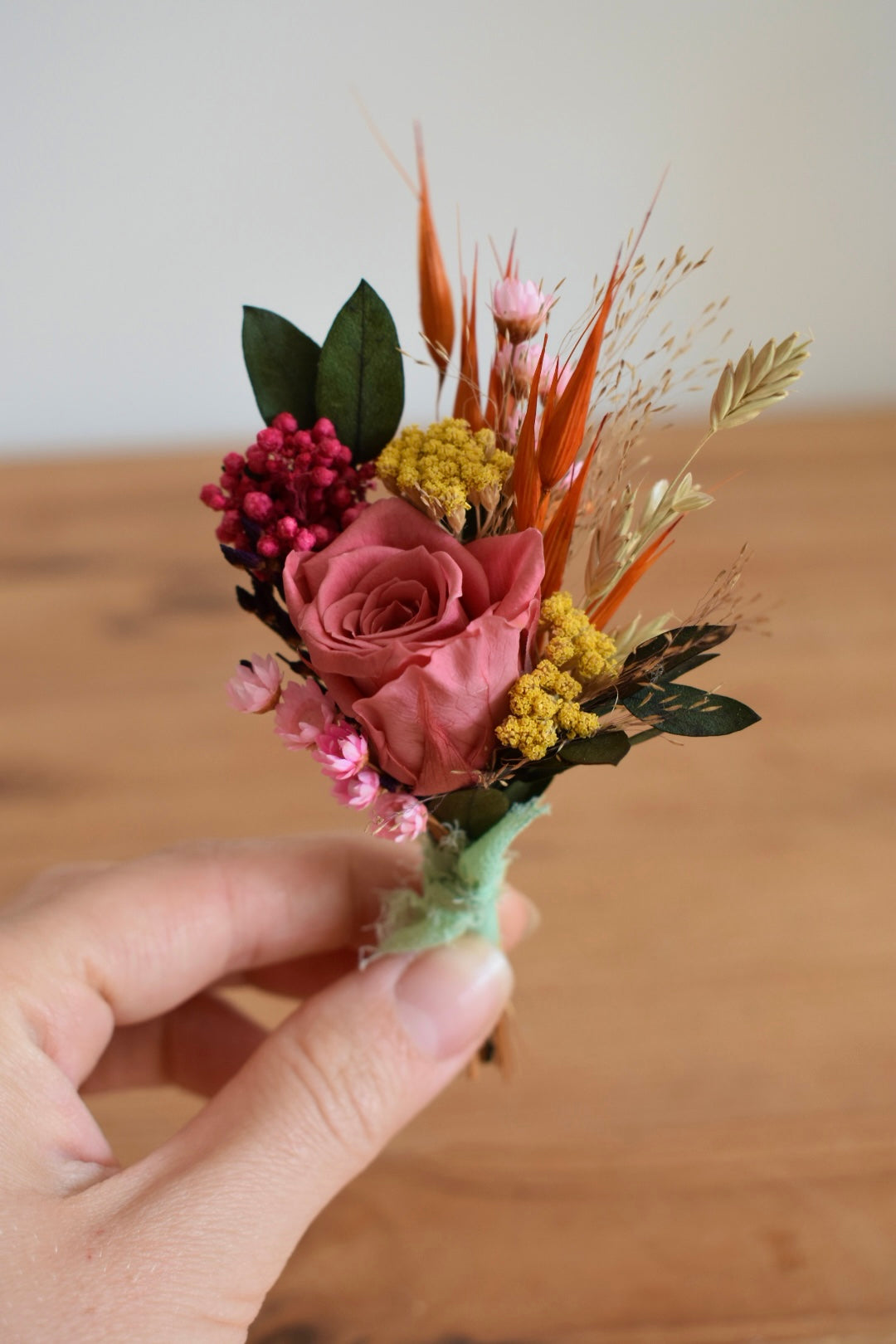 The Sunlit Rose Meadow Buttonhole