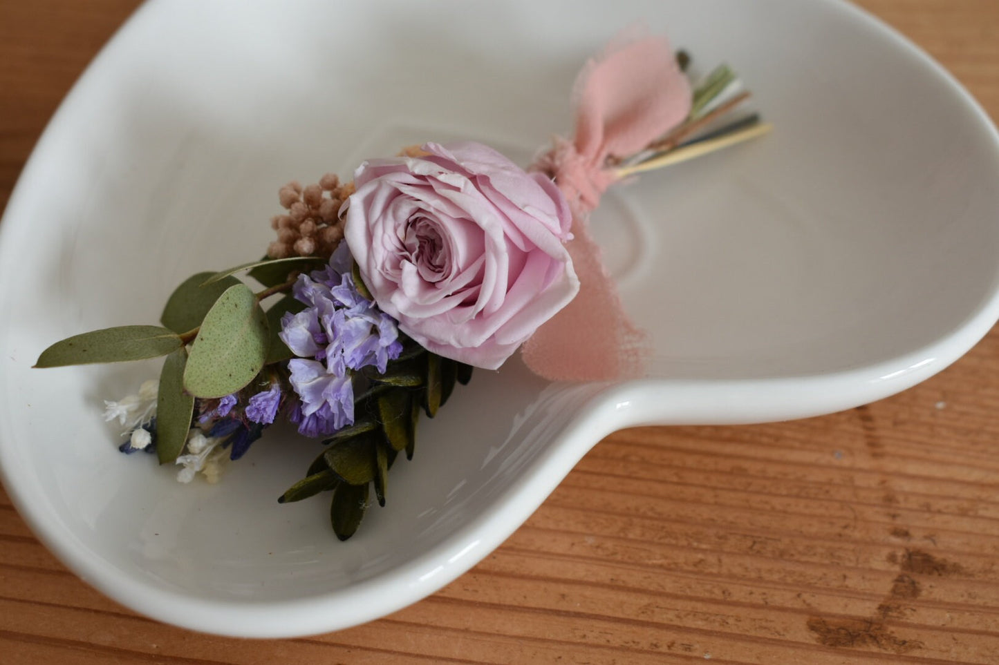 Preserved rose boutonniere