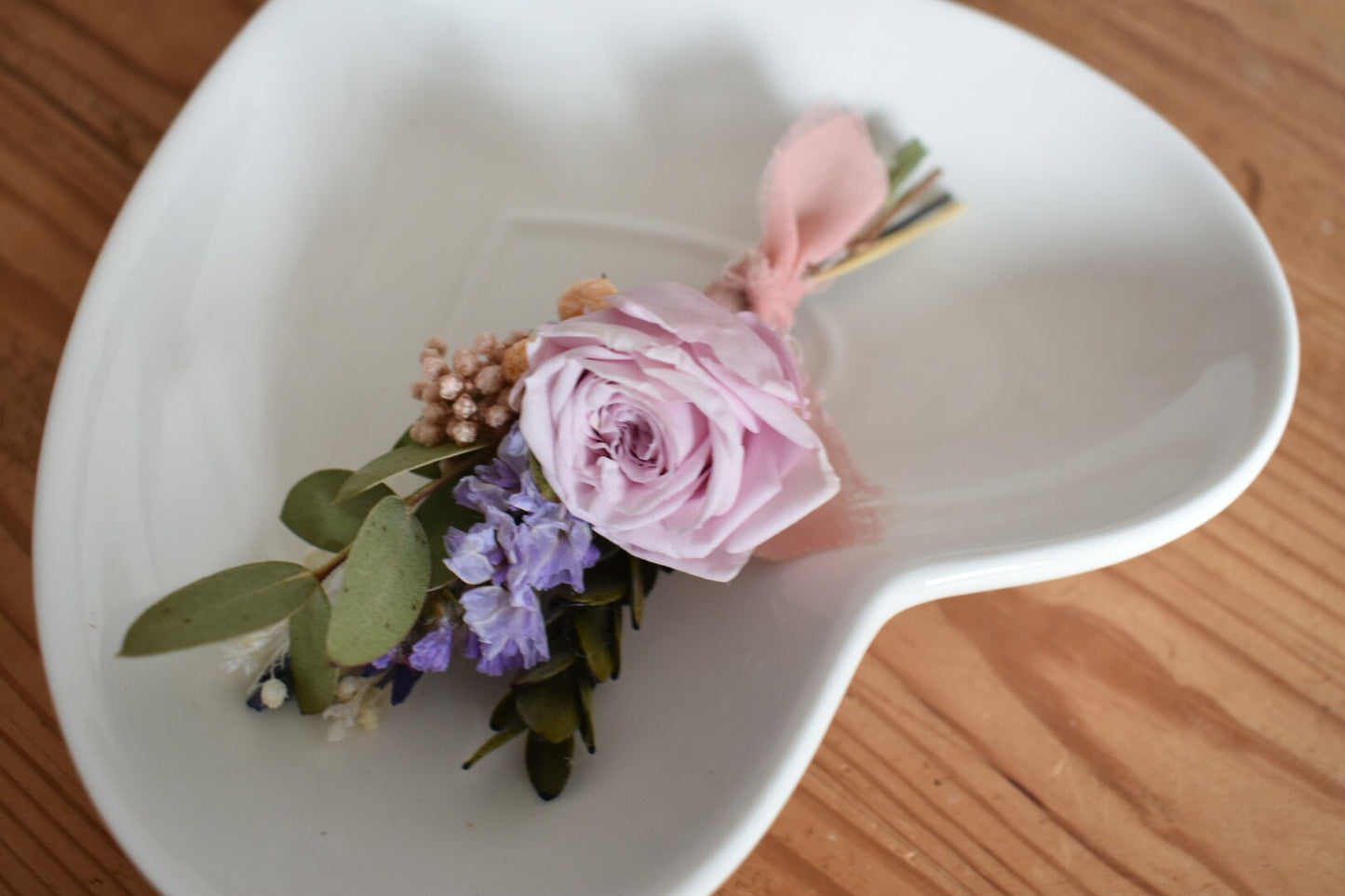 Preserved rose boutonniere