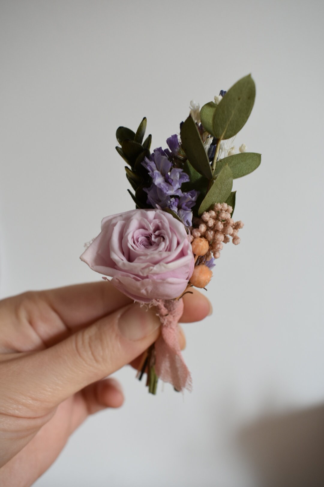 Preserved rose boutonniere