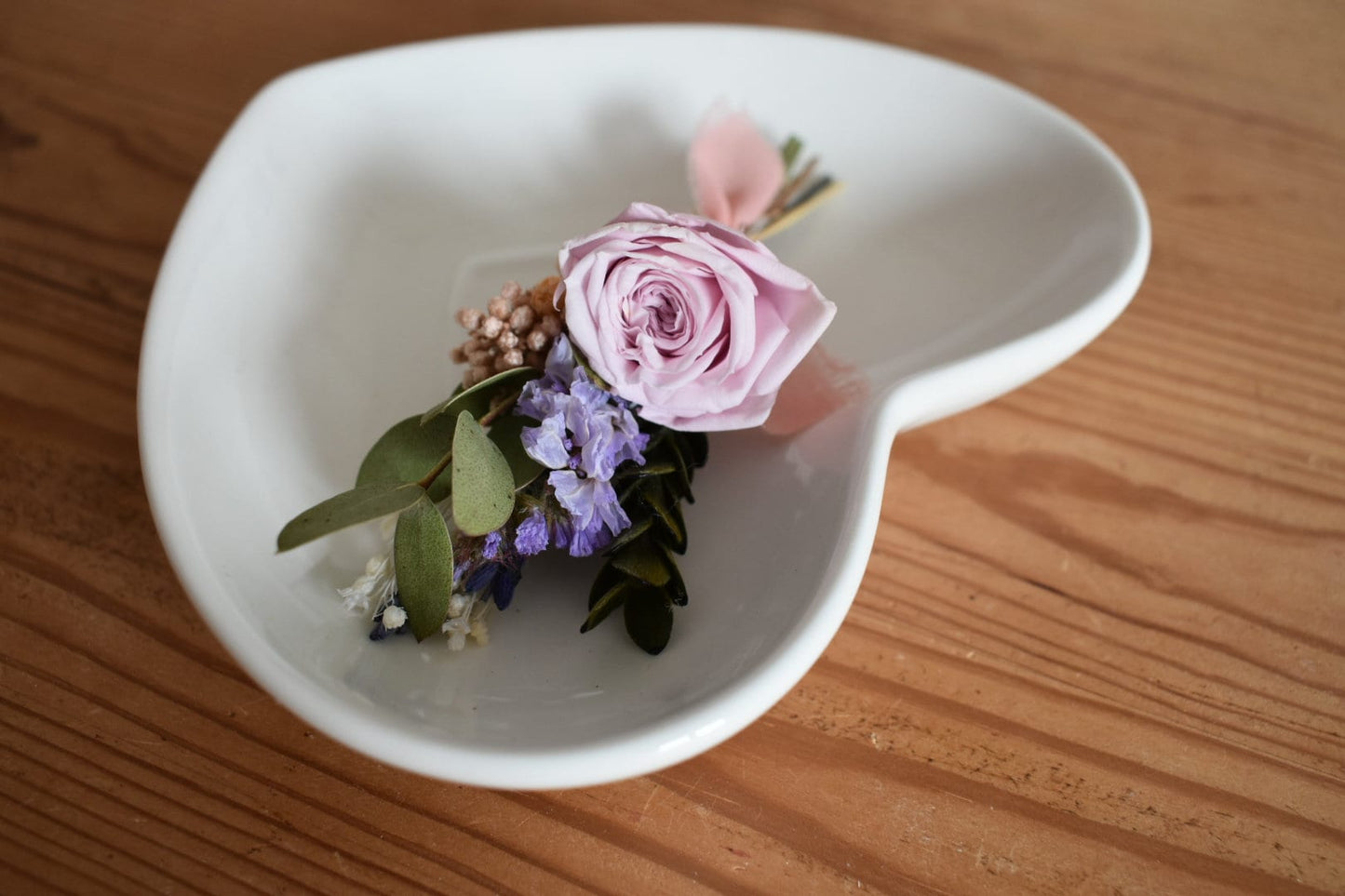 Preserved rose boutonniere