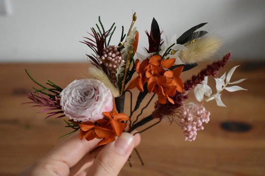 Autumn florals hair pins set