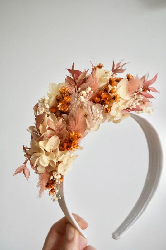 Orange and pink headband