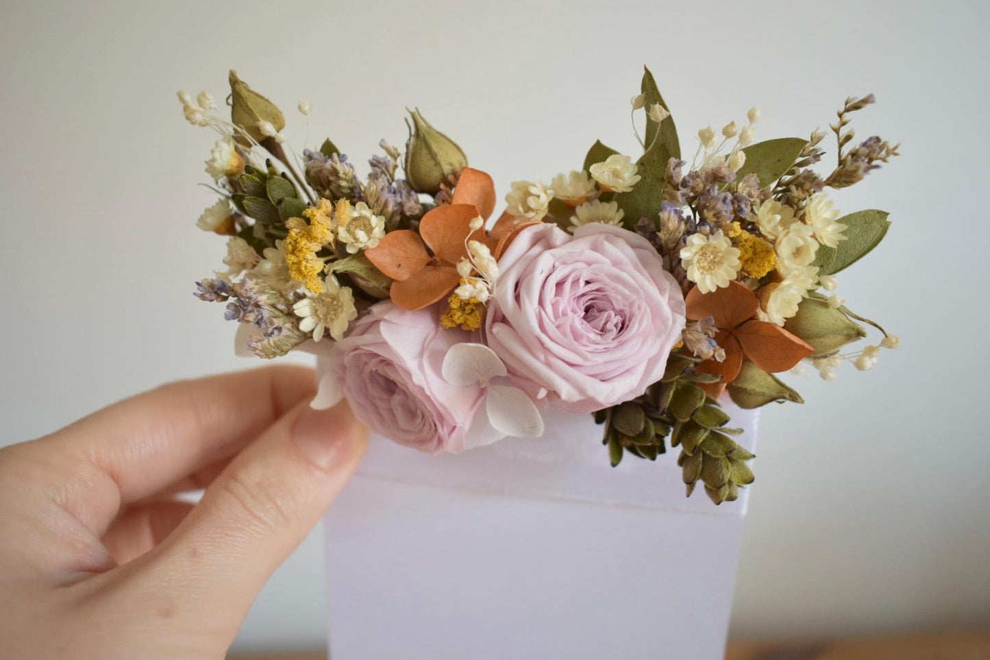 Pink rose mixed pocket boutonniere
