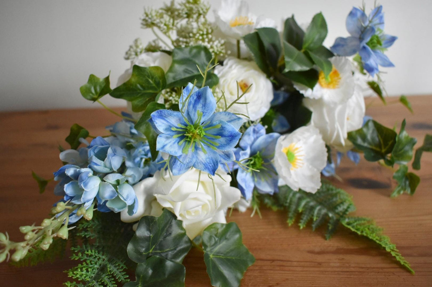 Blue and white bouquet