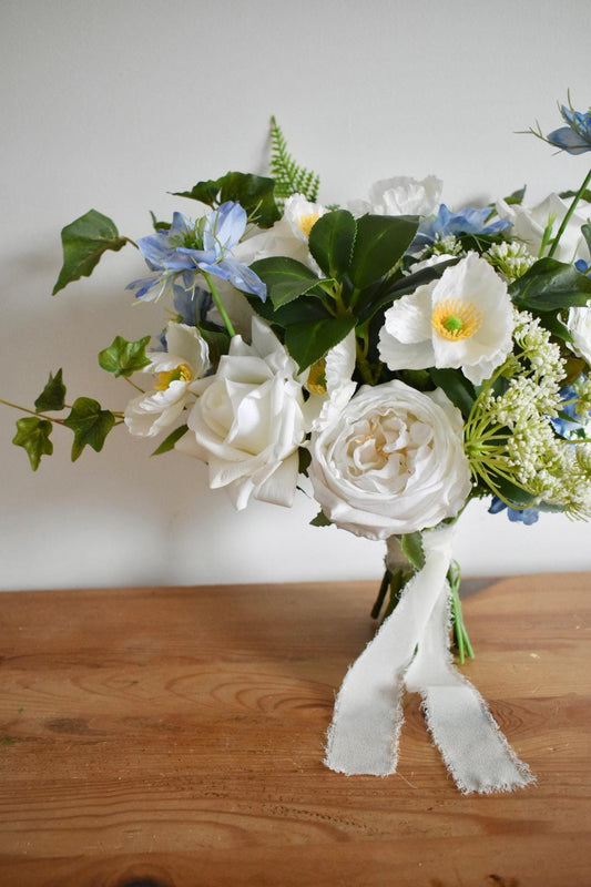 Blue and white bouquet