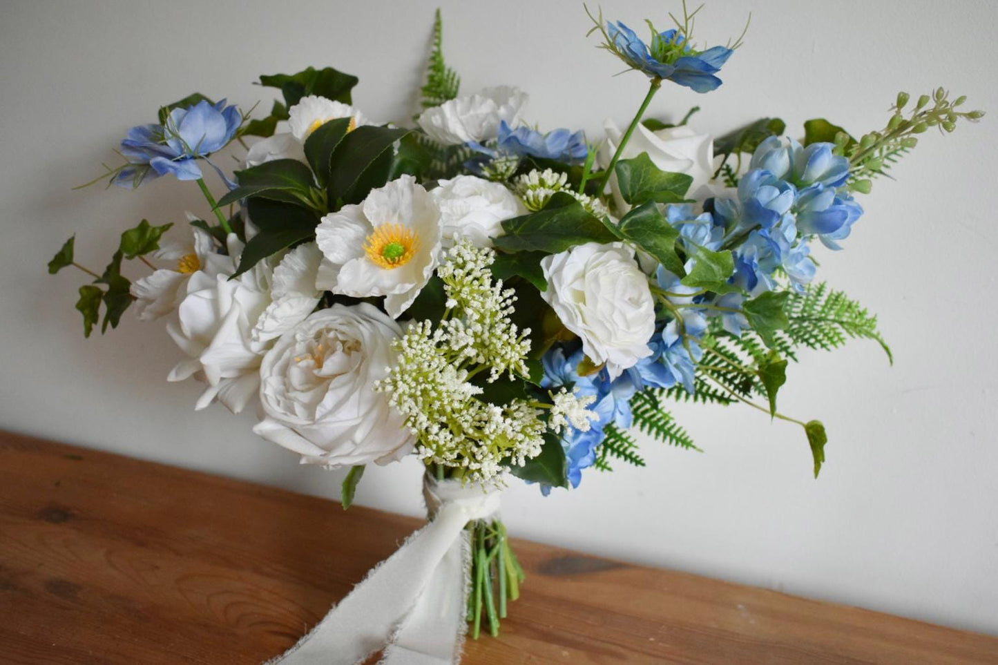Blue and white bouquet