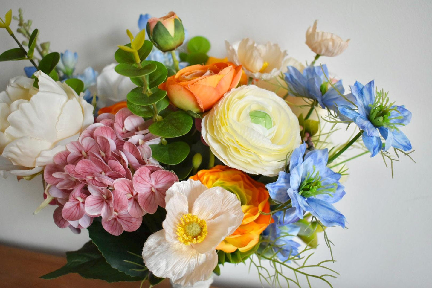 Vibrant handtied wedding bouquet