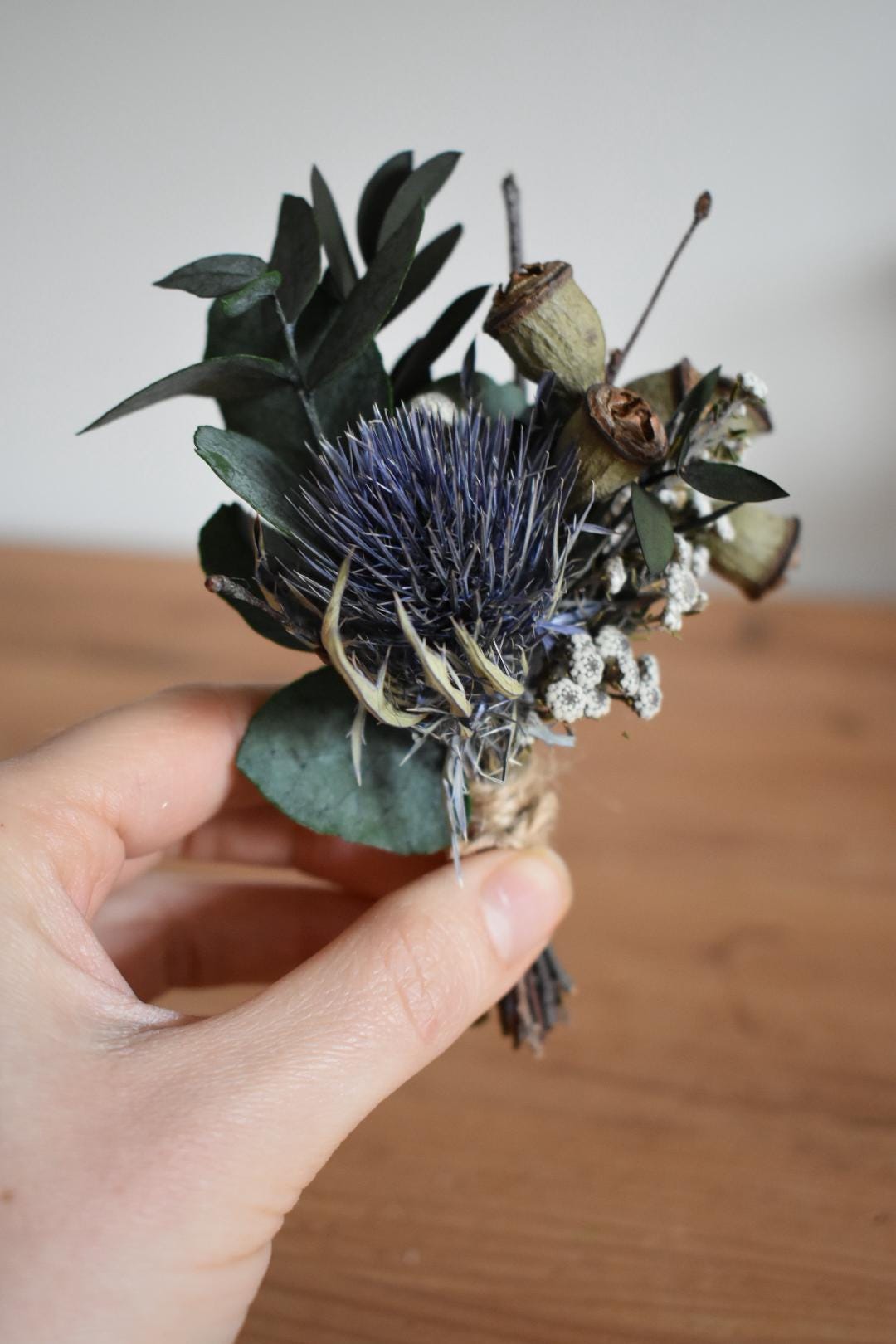 Large thistle boutonniere
