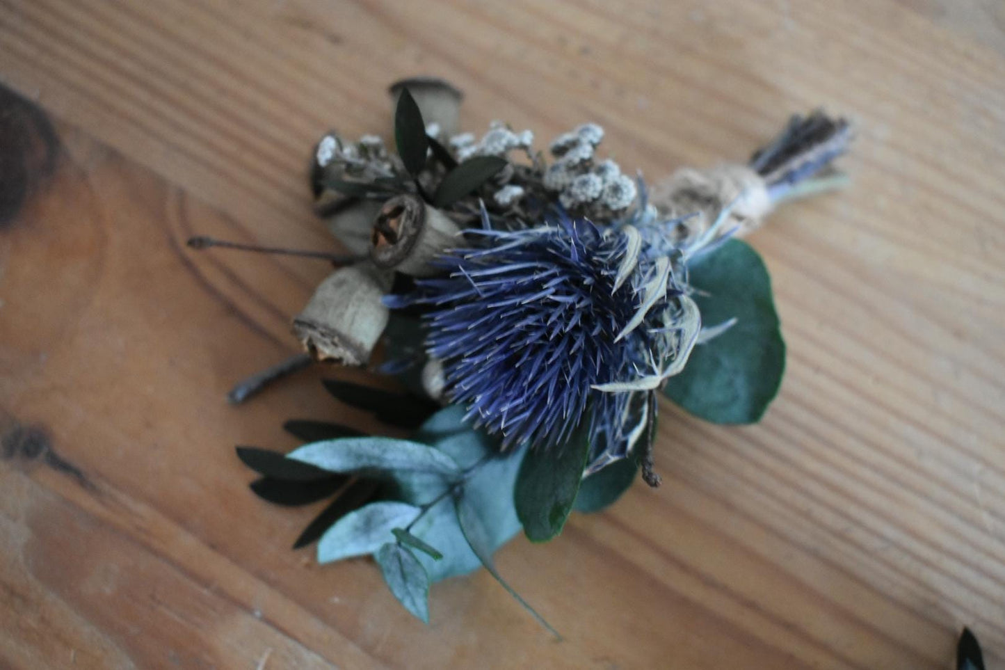Large thistle boutonniere